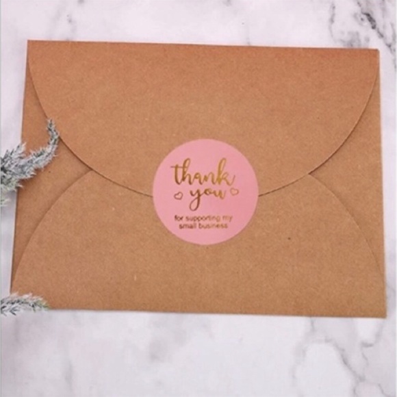 NEW Poshmark Packages "Thank You" Gift Wrap Shipping Supplies Set ~ 100 Stickers - Picture 4 of 7